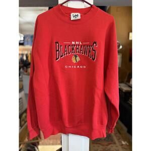 Vintage 90s Nutmeg Lee Sport Chicago Blackhawks sweatshirt L